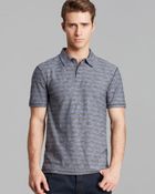 John Varvatos Usa Heather Stripe Slim Fit Polo - Lyst