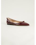 Valentino Rockstud Ballerinas - Lyst