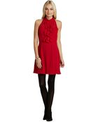 BCBGeneration Ruffle Front Dress - Lyst