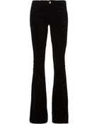 J Brand Flared Velvet Trousers - Lyst
