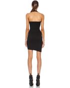 Nicholas Wrap Neck Leather Dress - Lyst