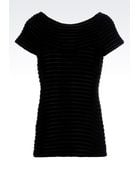 Emporio Armani Sweater in Striped Chenille - Lyst