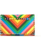 Valentino Rockstud Multicolore Leather Clutch - Lyst