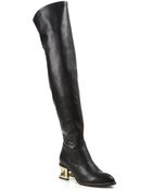 Jeffrey Campbell Over The Knee Metal Heel Boots - Basie - Lyst