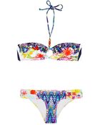 Ondademar Etherial Multiprint Bandeau Bikini - Lyst