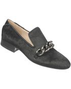 Sam Edelman Kollins Hair Calf Chain Loafers - Lyst
