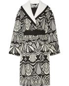 Oscar de la Renta Jacquard-Knit Coat - Lyst