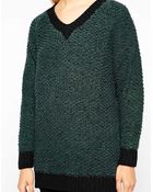 Ganni V Neck Jumper - Lyst