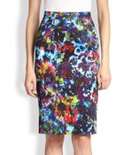 Nanette Lepore Fresco Floral-print Pencil Skirt - Lyst