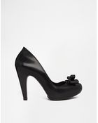 Mel By Melissa Bow Black Heeled Shoes - Lyst