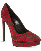Saint Laurent Janis Leopard Heeled Pumps - Lyst