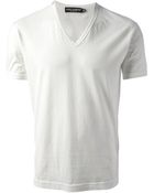 Dolce & Gabbana V-Neck T-Shirt - Lyst