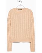 Mango Cable Knit Alpaca-Blend Sweater - Lyst
