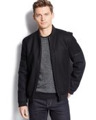Calvin Klein Wool-Blend Colorblocked Baseball Jacket - Lyst