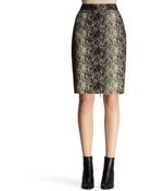 Lanvin Python-Jacquard Pencil Skirt - Lyst