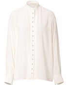 Vanessa Bruno Silk Blouse With Embellished Buttons - Lyst