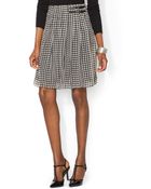 Ralph Lauren Lauren Georgette Houndstooth Skirt - Lyst