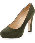 Kate Spade Nessle Suede Platform Pump - Lyst