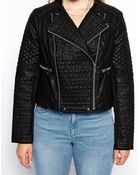 Asos Curve Biker Jacket with Zip Detail - Lyst