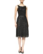 Oscar de la Renta Sleeveless Beaded Silk Dress - Lyst