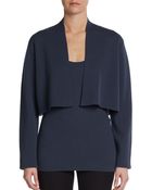 Donna Karan New York Cropped Open-Front Jacket - Lyst