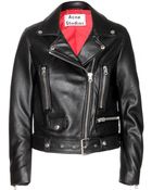 Acne Studios Mock Leather Biker Jacket - Lyst