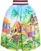 Stella Jean Watercolour Print Skirt - Lyst