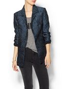 Cynthia Rowley Jacquard Jacket - Lyst