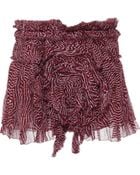Isabel Marant Pleated Chiffon Silk Melissa Skirt in Rust - Lyst