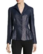 Lafayette 148 New York Bianca Metallic Tweed Jacket - Lyst