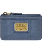 Fossil Coin Emory Leather Zip - Lyst