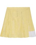 No 21 Pleated Cottonblend Lace Mini Skirt - Lyst