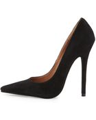 Jeffrey Campbell Darling Suede Pump Black - Lyst