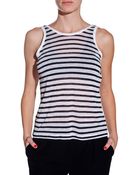 T By Alexander Wang Stripe Tank - Lyst