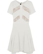 Elie Saab Lacepaneled Stretchknit Dress - Lyst