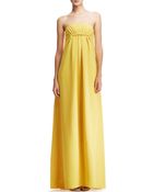 Derek Lam 10 Crosby Strapless Silk Gown - Lyst
