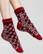 Free People Slipper Socks - Vienna in Red Combo - Lyst