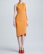 Narciso Rodriguez Sleeveless Crepe Dress Tangerine - Lyst