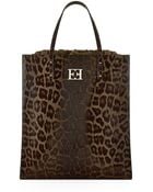 ESCADA Leopard Print Leather Tote - Lyst