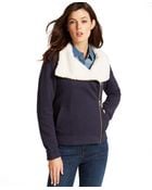 Tommy Hilfiger Faux-Shearling Moto Jacket - Lyst