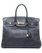 Hermès Pre-Owned Black Ardennes Leather Birkin 35 Bag - Lyst