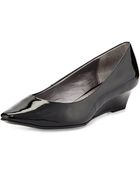 Adrienne Vittadini Prince Patent Wedge Pump - Lyst