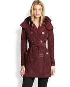 Burberry Brit Double Breasted Trench Coat - Lyst