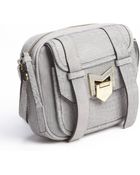 Treesje Grey Leather 'Abyss' Mini Crossbody Bag - Lyst