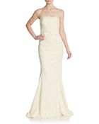 Zac Posen Strapless Sheath Gown - Lyst