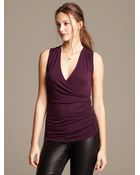 Banana Republic Side-Zip Faux-Wrap Tank - Lyst