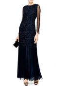 Oscar de la Renta Embellished Silk-Chiffon Smocked Gown - Lyst