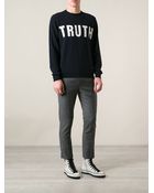 MSGM Slogan Sweater - Lyst