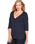 Michael Kors Michael Plus Size Seamedfront Tee - Lyst