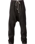 Rick Owens Drop Crotch Track Pants - Lyst